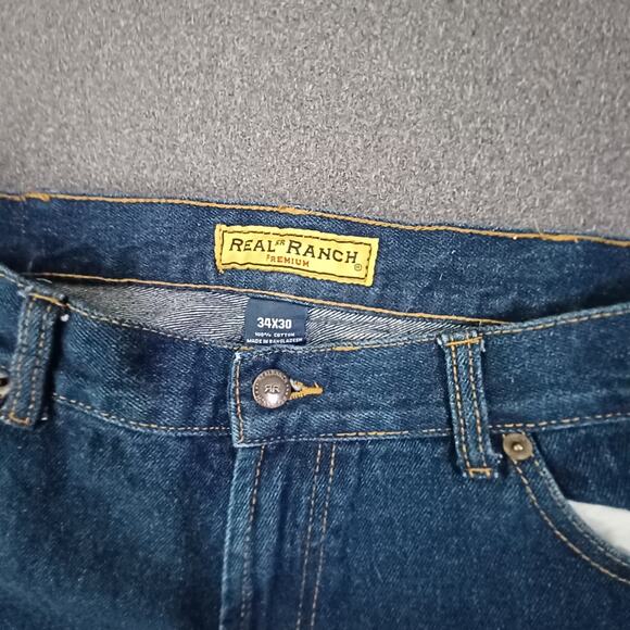 Real Ranch Premium Denim Dark Wash 34 x 30 - Picture 3 of 4